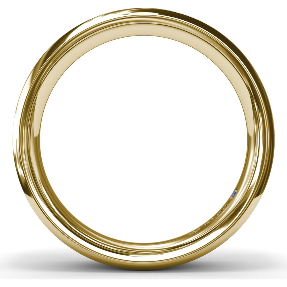 6mm Soho Finish Bevel Edge Men's Band with Brushed Center by Fana