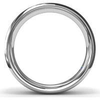 6mm Soho Finish Bevel Edge Men's Band with Brushed Center by Fana