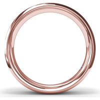 6mm Soho Finish Bevel Edge Men's Band with Brushed Center by Fana