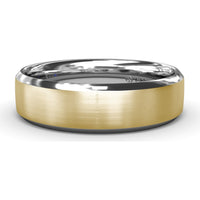 6mm Soho Finish Bevel Edge Men's Band with Brushed Center by Fana