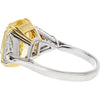 8 Carat Cushion Cut Fancy Intense Yellow Diamond Engagement Ring