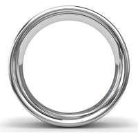 8mm Comfort Fit Men's Band with Sandblast Finish and Grooved Accents by Fana