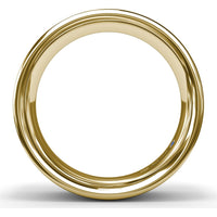 8mm Comfort Fit Men's Band with Sandblast Finish and Grooved Accents by Fana