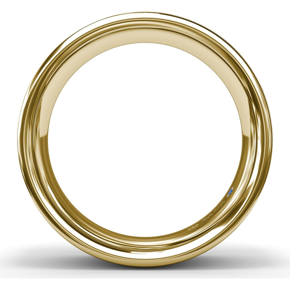 8mm Comfort Fit Men's Band with Sandblast Finish and Grooved Accents by Fana