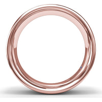8mm Comfort Fit Men's Band with Sandblast Finish and Grooved Accents by Fana