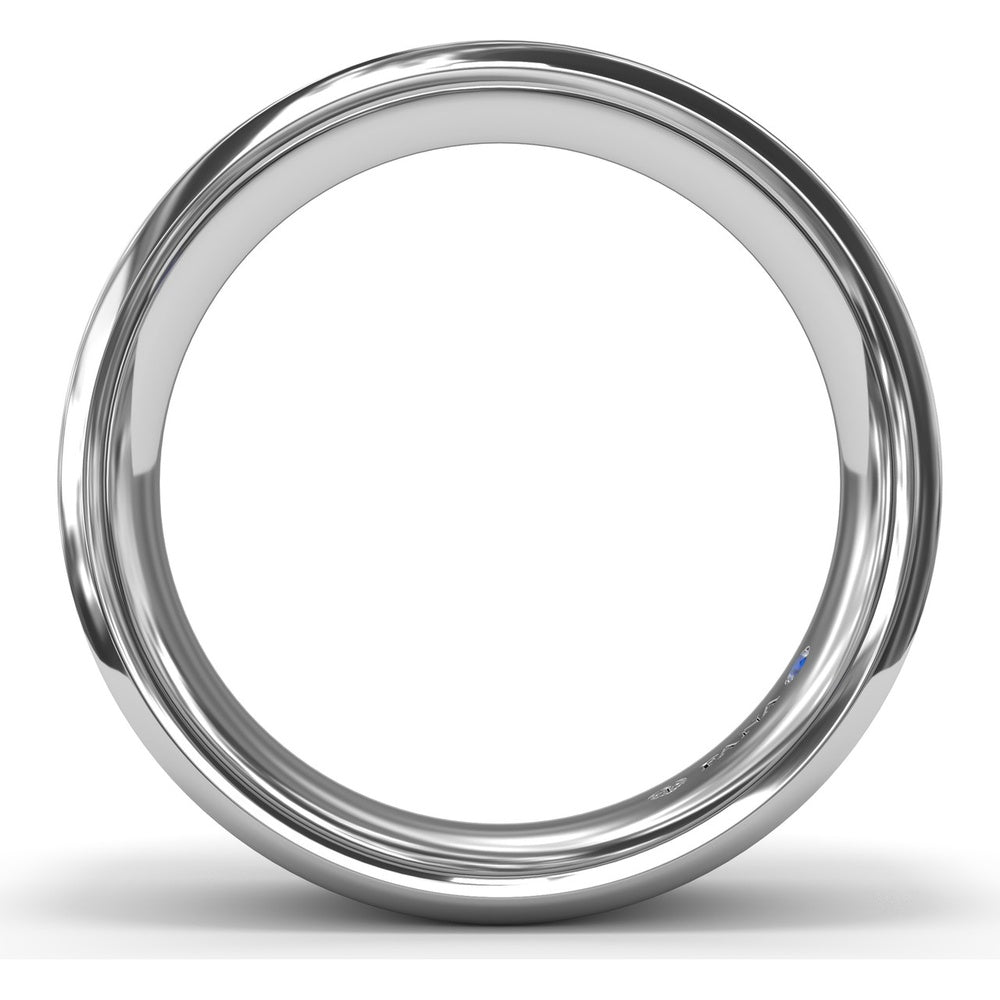 8mm Men's Band with Milgrain Edges and Sandblast Finish by Fana