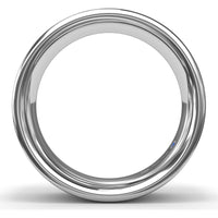 8mm Men's Band with Sandblast Finish Center and Polished Edges by Fana