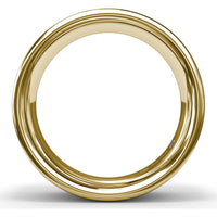 8mm Men's Band with Sandblast Finish Center and Polished Edges by Fana