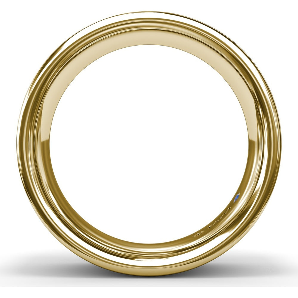 8mm Men's Band with Sandblast Finish Center and Polished Edges by Fana