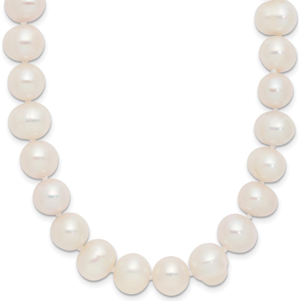 9-10mm White Semi-Round Freshwater Cultured Pearl Endless Necklace - 80 Inches by Monteluci Fine Jewelry