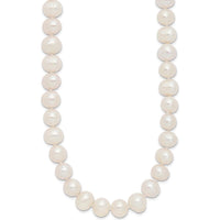 9-10mm White Semi-Round Freshwater Cultured Pearl Endless Necklace - 80 Inches by Monteluci Fine Jewelry