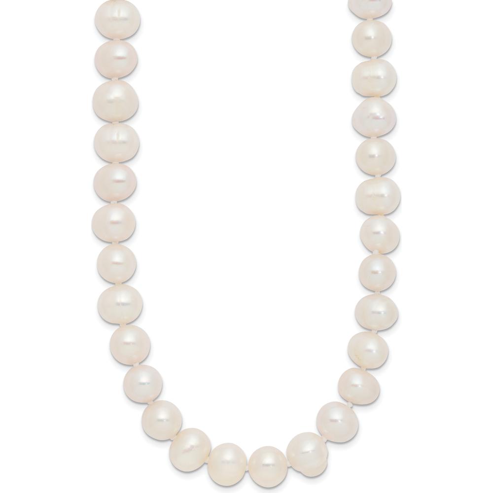 9-10mm White Semi-Round Freshwater Cultured Pearl Endless Necklace - 80 Inches by Monteluci Fine Jewelry