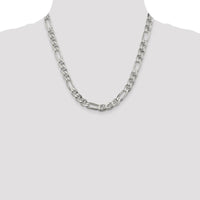 925 Sterling Silver 20" Figaro Anchor Chain Necklace - Polished Finish by Lumare Gioia