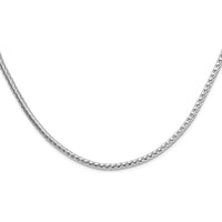 925 Sterling Silver 20" Rhodium-Plated Diamond-Cut Franco Chain - 3.8mm Width by Lumare Gioia