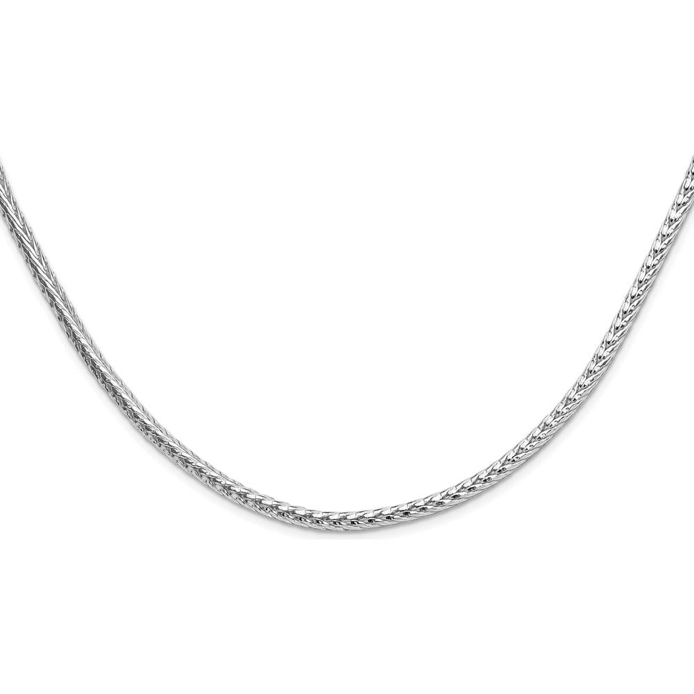 925 Sterling Silver 20" Rhodium-Plated Diamond-Cut Franco Chain - 3.8mm Width by Lumare Gioia