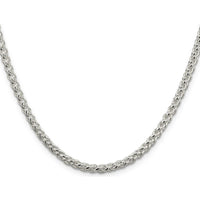 925 Sterling Silver 22" 4mm Round Spiga Chain with Polished Finish by Lumare Gioia