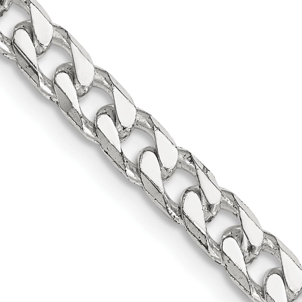 925 Sterling Silver 22" Polished 5mm Curb Chain Necklace by Lumare Gioia