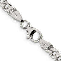 925 Sterling Silver 22" Polished 5mm Curb Chain Necklace by Lumare Gioia