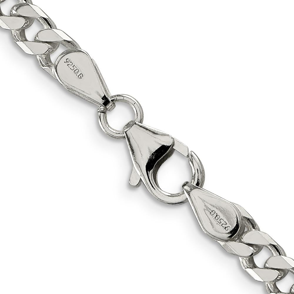925 Sterling Silver 22" Polished 5mm Curb Chain Necklace by Lumare Gioia