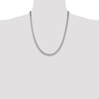 925 Sterling Silver 22" Polished 5mm Curb Chain Necklace by Lumare Gioia