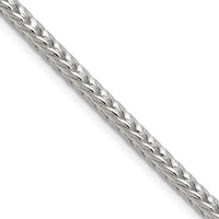 925 Sterling Silver 24" 3.4mm Diamond-Cut Round Franco Chain with Lobster Clasp by Lumare Gioia