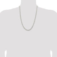 925 Sterling Silver 24" 5.5mm Rounded Byzantine Chain - Polished Finish by Lumare Gioia