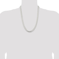 925 Sterling Silver 24" 9mm Polished Domed Curb Chain Necklace by Lumare Gioia