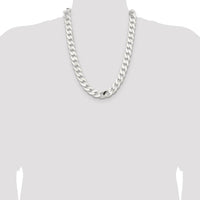 925 Sterling Silver 24" Polished Curb Chain with Lobster Clasp by Lumare Gioia