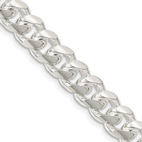 925 Sterling Silver 26" Domed Curb Chain with Diamond-Cut Texture - 8.5mm Width by Lumare Gioia