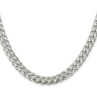 925 Sterling Silver 26" Domed Curb Chain with Diamond-Cut Texture - 8.5mm Width by Lumare Gioia