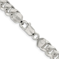 925 Sterling Silver 26" Domed Curb Chain with Diamond-Cut Texture - 8.5mm Width by Lumare Gioia