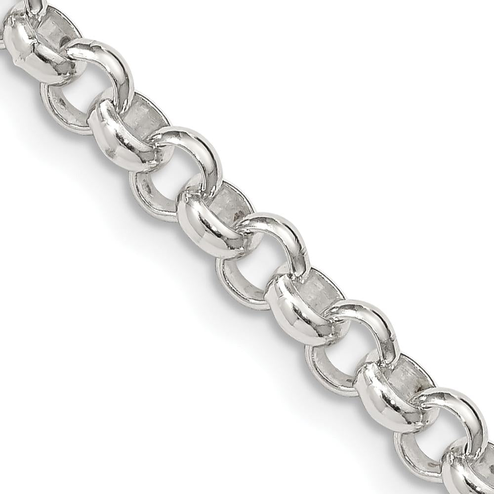 925 Sterling Silver 26" Polished Rolo Chain Necklace by Lumare Gioia