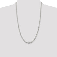 925 Sterling Silver 26" Polished Rolo Chain Necklace by Lumare Gioia