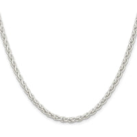 925 Sterling Silver 28" 3.7mm Round Spiga Chain with Lobster Clasp by Lumare Gioia
