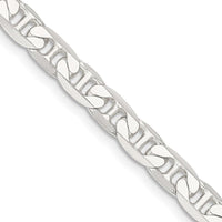 925 Sterling Silver 28" 7mm Flat Anchor Chain Necklace - Polished Finish by Lumare Gioia
