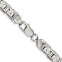 925 Sterling Silver 28" 7mm Flat Anchor Chain Necklace - Polished Finish by Lumare Gioia