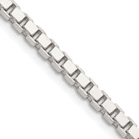 925 Sterling Silver 30" Box Chain Necklace - 3.25mm Width by Lumare Gioia