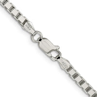 925 Sterling Silver 30" Box Chain Necklace - 3.25mm Width by Lumare Gioia