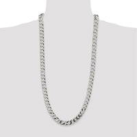 925 Sterling Silver 30" Flat Curb Chain Necklace - Polished Finish by Lumare Gioia