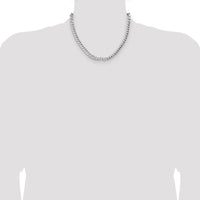 925 Sterling Silver 7.6mm Hammered Curb Chain Necklace - 18 inches by Lumare Gioia
