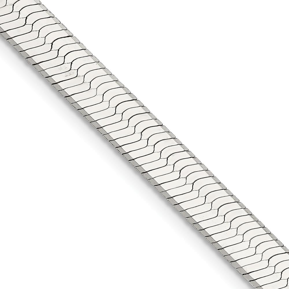 925 Sterling Silver 8mm Magic Herringbone Chain - 24" by Lumare Gioia