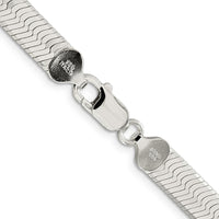 925 Sterling Silver 8mm Magic Herringbone Chain - 24" by Lumare Gioia
