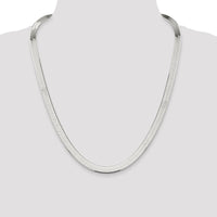 925 Sterling Silver 8mm Magic Herringbone Chain - 24" by Lumare Gioia
