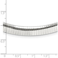 925 Sterling Silver 8mm Omega Necklace with Polished Finish - 16 inches by Lumare Gioia