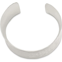 925 Sterling Silver Hammered Cuff Bangle - 39.5mm Width by Lumare Gioia