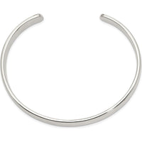 925 Sterling Silver Polished 7mm Cuff Bangle for Men by Lumare Gioia