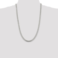 925 Sterling Silver Polished Domed Curb Chain Necklace - 26 Inches by Lumare Gioia