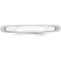 950 Platinum 3mm Comfort-Fit Domed Wedding Band by Luciano & Cie