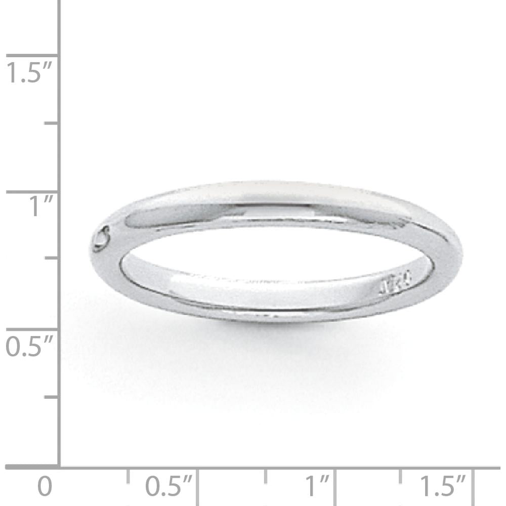 950 Platinum 3mm Lightweight Comfort-Fit Domed Wedding Band by Luciano & Cie