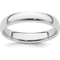 950 Platinum 4mm Lightweight Comfort-Fit Domed Wedding Band Size 11 by Luciano & Cie